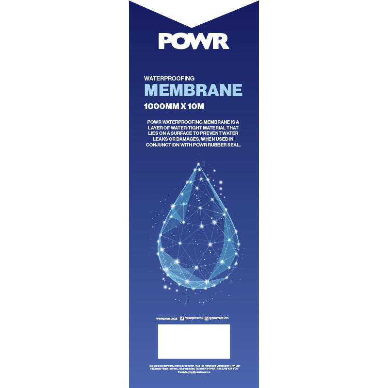 POWR Waterproofing Membrane Premium Grade 1000mm X 10m