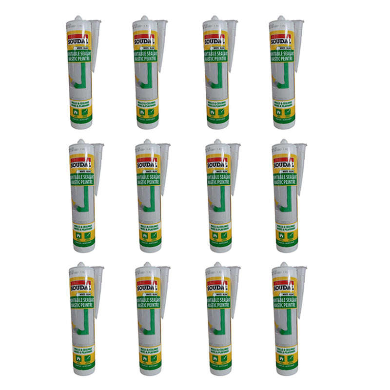 SOUDAL Acrylic Sealant Paintable White 270ml ( 12 Pack )