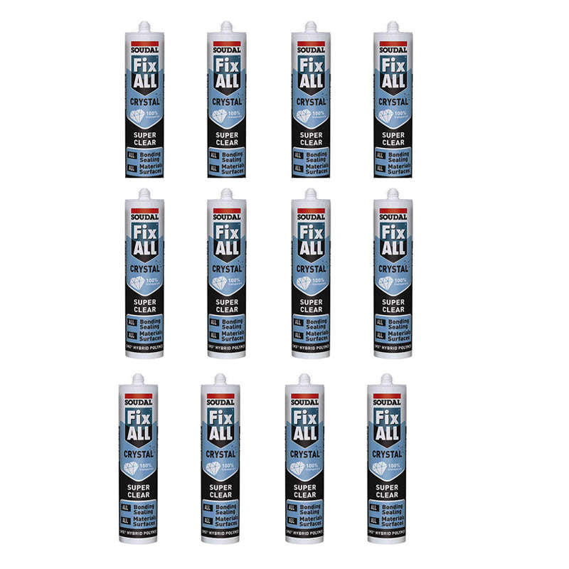 SOUDAL Sealant Fix All Crystal Clear 290ml Cartridge ( 12 Pack )