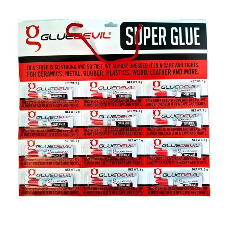 GLUEDEVIL Super Glue Card Of 12 X 3g