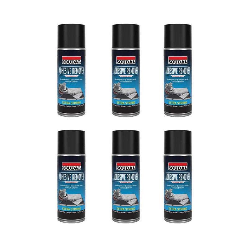 SOUDAL Adhesive Remover Aerosol Extra Strong Professional Quality 400ml ( 6 pack )