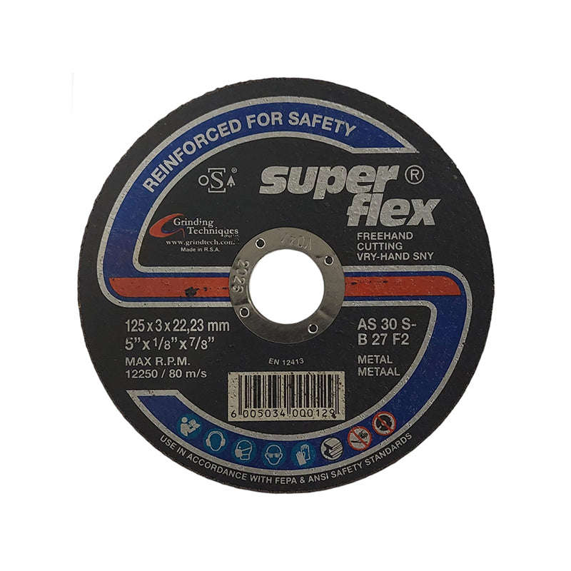 SUPERFLEX Abrasive Disc Cutting Steel 125mm x 3mm x 22.2mm