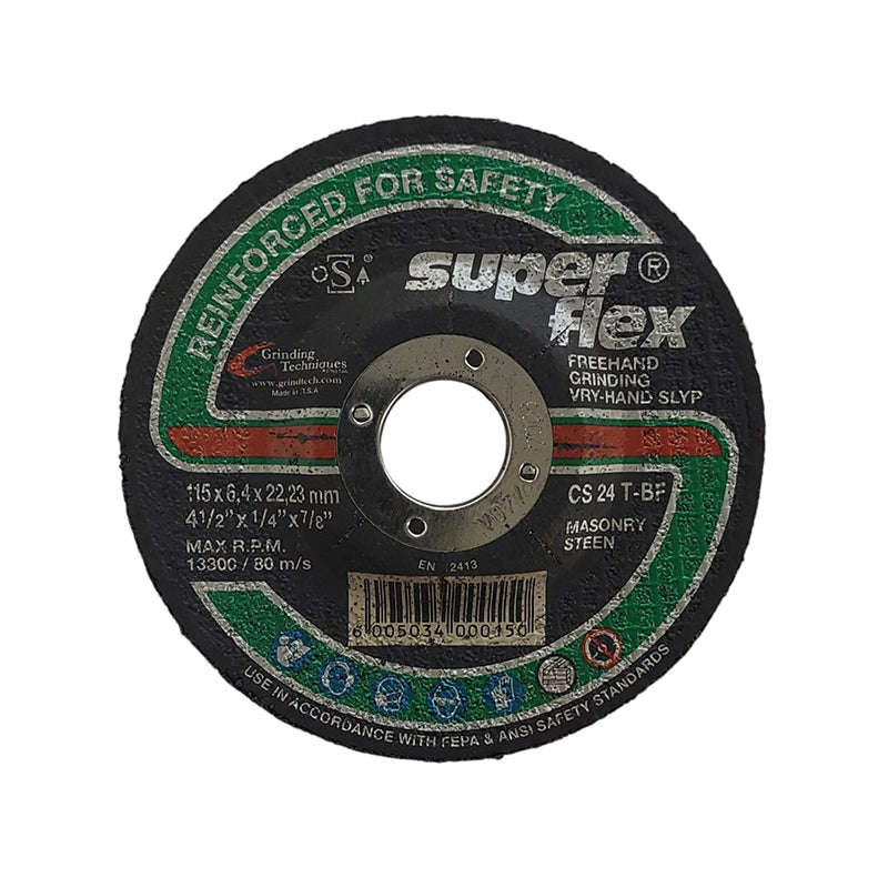 SUPERFLEX Abrasive Disc Grinding Stone 115mm x 6mm x 22.2mm