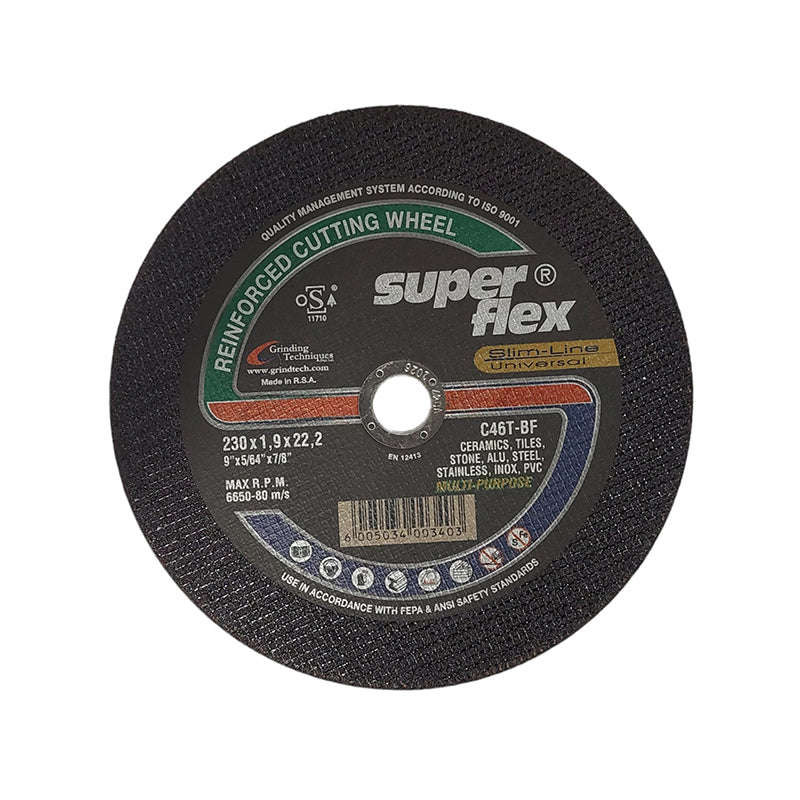 SUPERFLEX Abrasive Disc Cutting Multi-Purpose 230mm x 1.9mm x 22.2mm