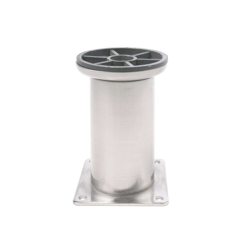 ROCO Adjustable Round Table Leg Silver 100mm x 50mm