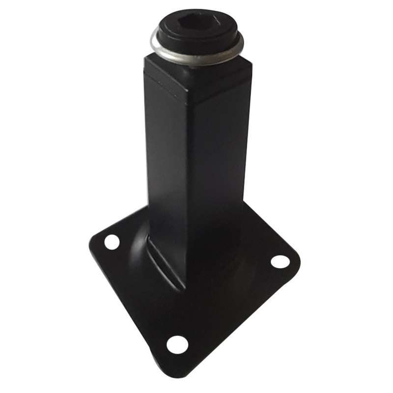 ROCO Adjustable Table Leg With Square Black Plate 100mm x 25mm
