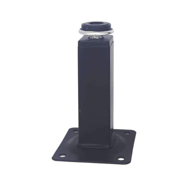 ROCO Adjustable Table Leg With Square Black Plate 100mm x 25mm