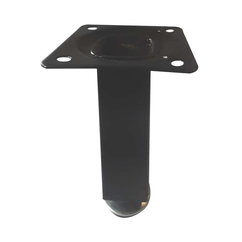 ROCO Adjustable Table Leg With Square Black Plate 150mm x 25mm