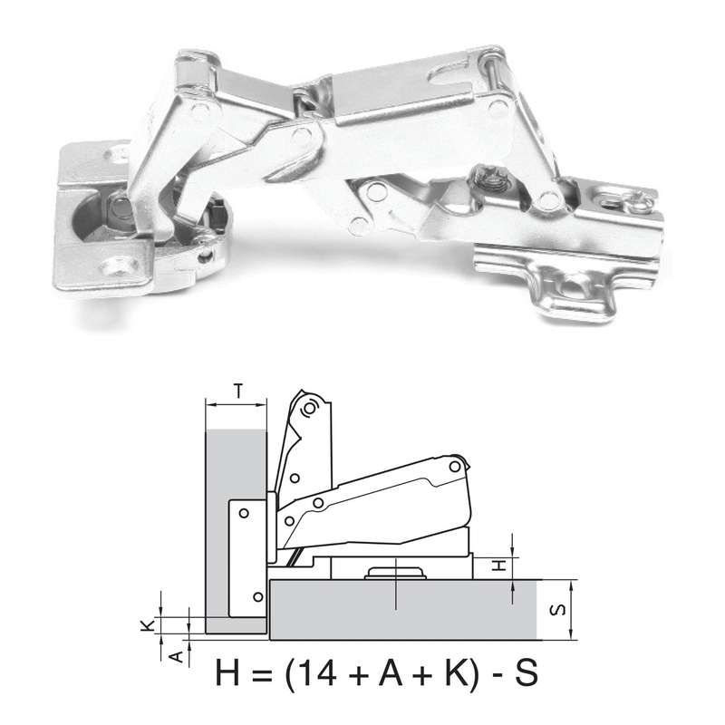 ROCO 180 Degree 4 Hole Base Plated Cupboard Hinge