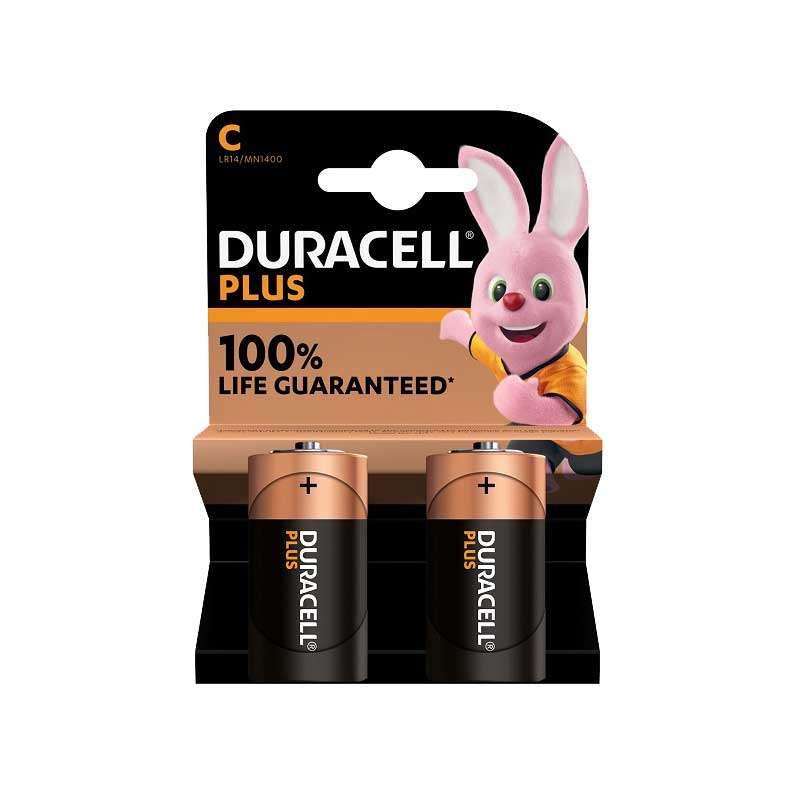 DURACELL Plus Battery C Appliance 1.5v ( Pack of 2 )