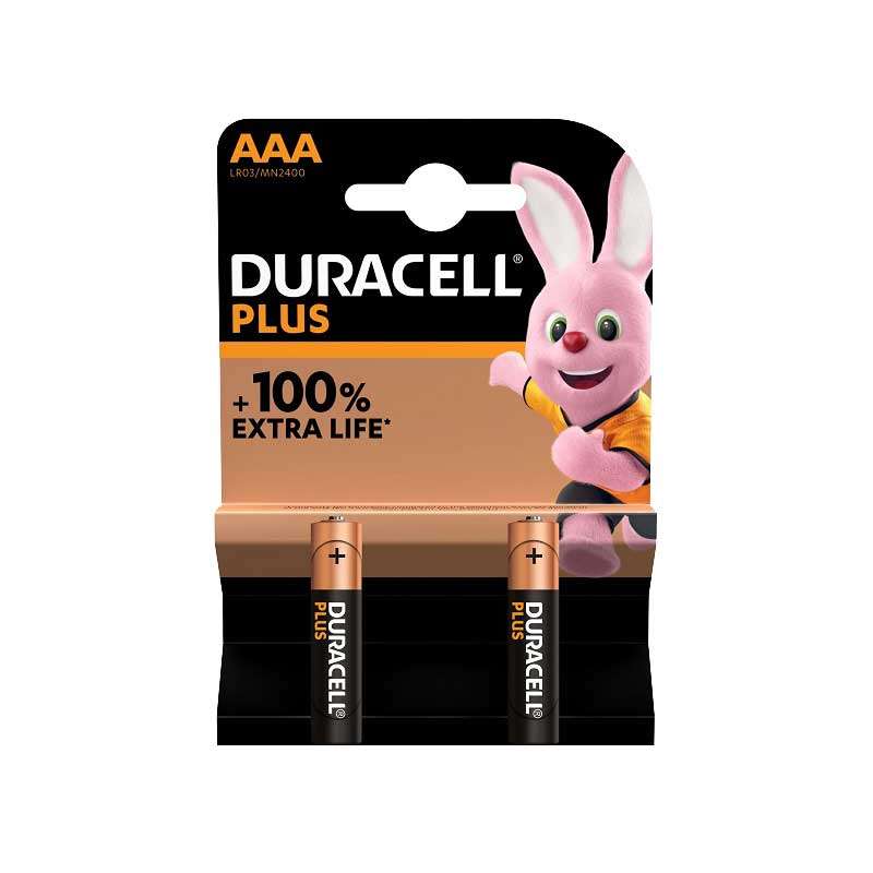 DURACELL Plus Battery Remote AAA 1.5v ( Pack of 2 )