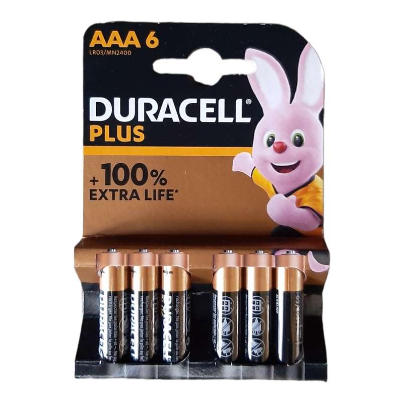 DURACELL Plus Battery Remote AAA  1.5v ( Pack of 6 )