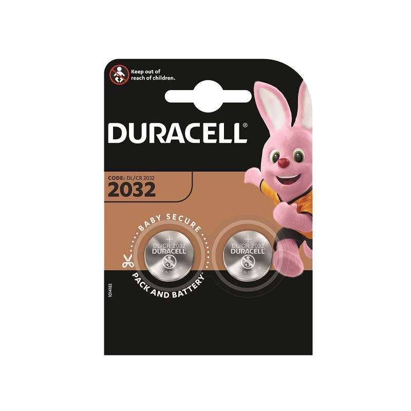 DURACELL Battery CR2032 Lithium Coin 3v ( Pack of 2 )