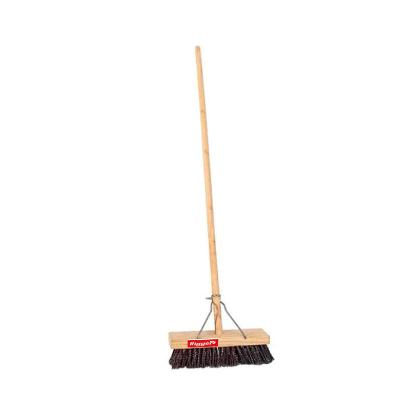 RIGGER Gutter Broom 380mm PVC Bracket Wooden Handle
