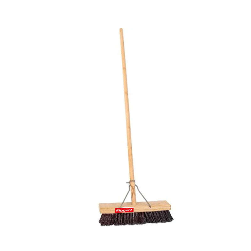 RIGGER Gutter Broom 300mm PVC Bracket Wooden Handle