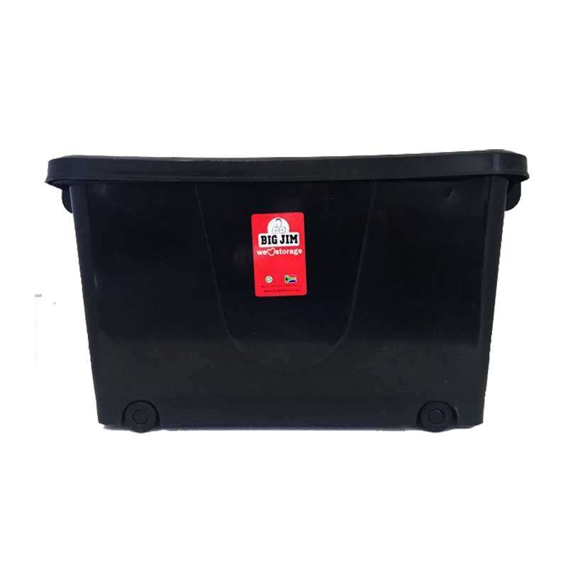 BIG JIM Bin Storage Multibox Black On Wheels 32 Litres