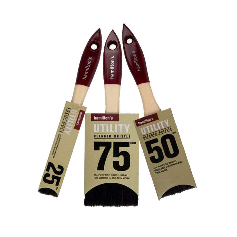 HAMILTON Utility Paint Brush Set Blended Bristle