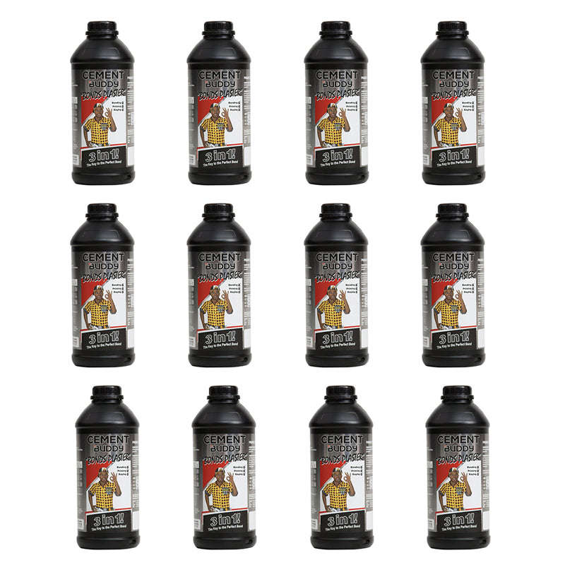CEMENT BUDDY 3 in 1 Plaster Enhancer Bonding Liquid 1 Litre ( 12 Pack )