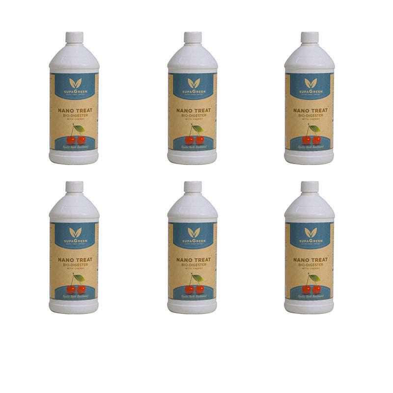 SUPA GREEN NANO TREAT Septic Tank Bio Digester with Cherry 1 Litre ( 6 pack )