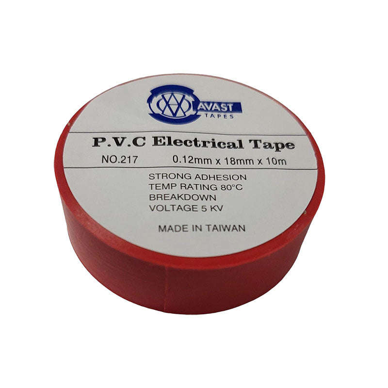 AVAST PVC Insulation Tape Red 10m