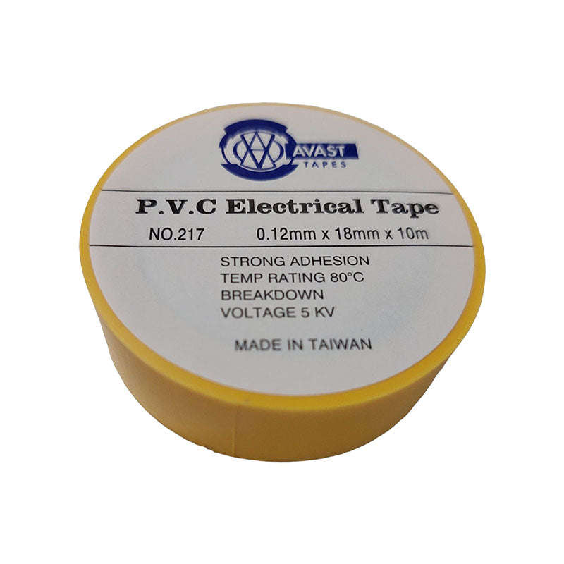 AVAST PVC Insulation Tape Yellow 10m