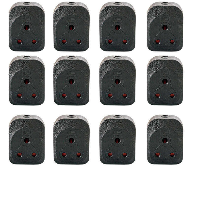 UNITED ELECTRICAL Double Sided Rubber Janus Coupler Black (AOK12B) ( 12 Pack )