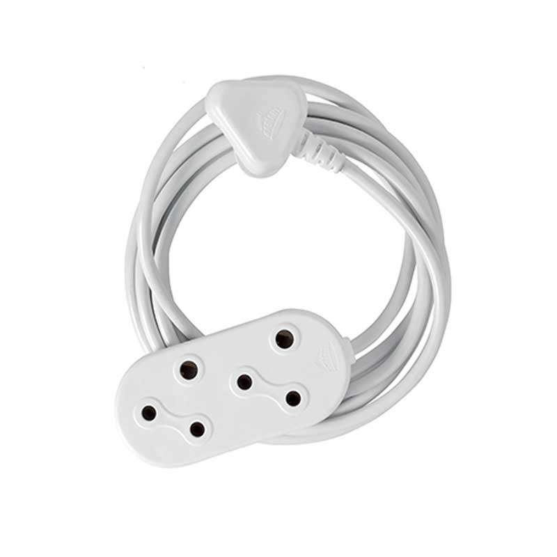 UNITED ELECTRICAL Extension Cord White 3m