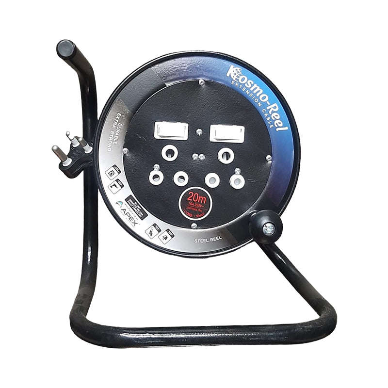KOSMO-REEL Steel Extension Reel 2 X 16A 20m x 1.5mm
