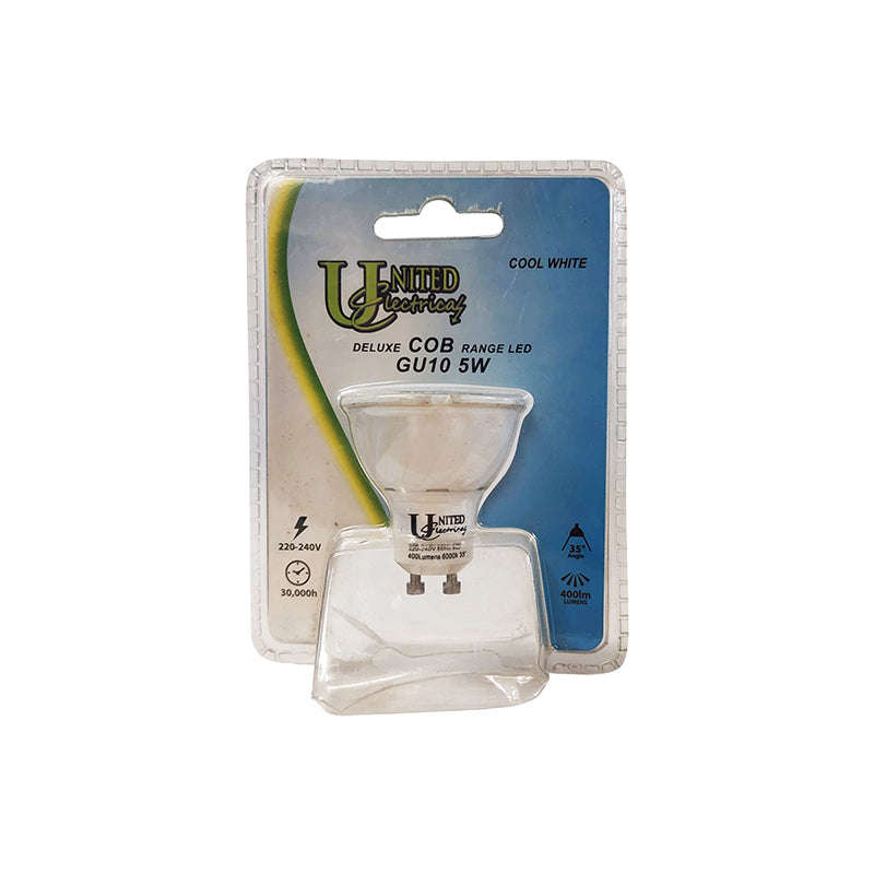 UNITED ELECTRICAL Downlight LED GU10 Cool White 5 Watt