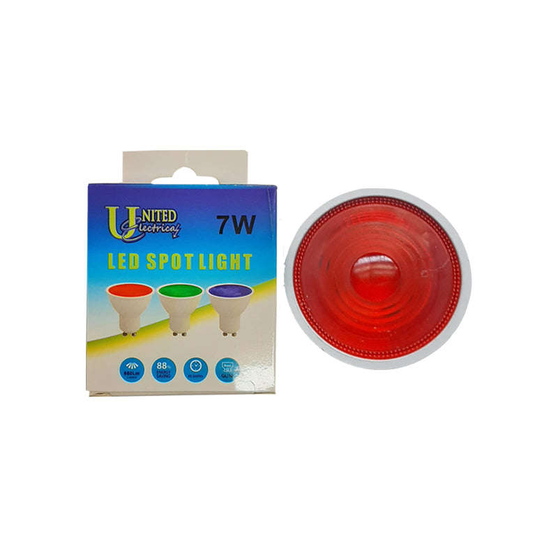 UNITED ELECTRICAL Red Led Downlight Gu10 7w 680 Lumens 25000hr