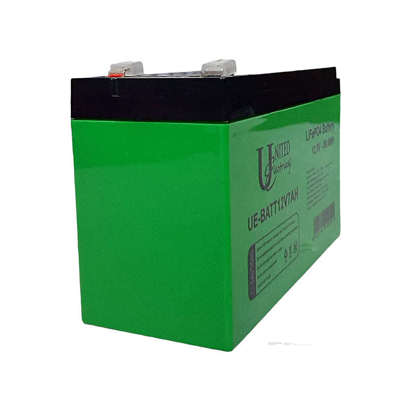 UNITED ELECTRICAL LifePO4 Lithium Battery 12.8V 7AH ( 2 Pack )