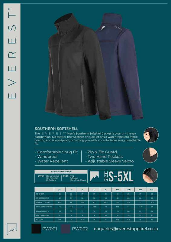 EVEREST Jacket Softshell Men's Black Windproof