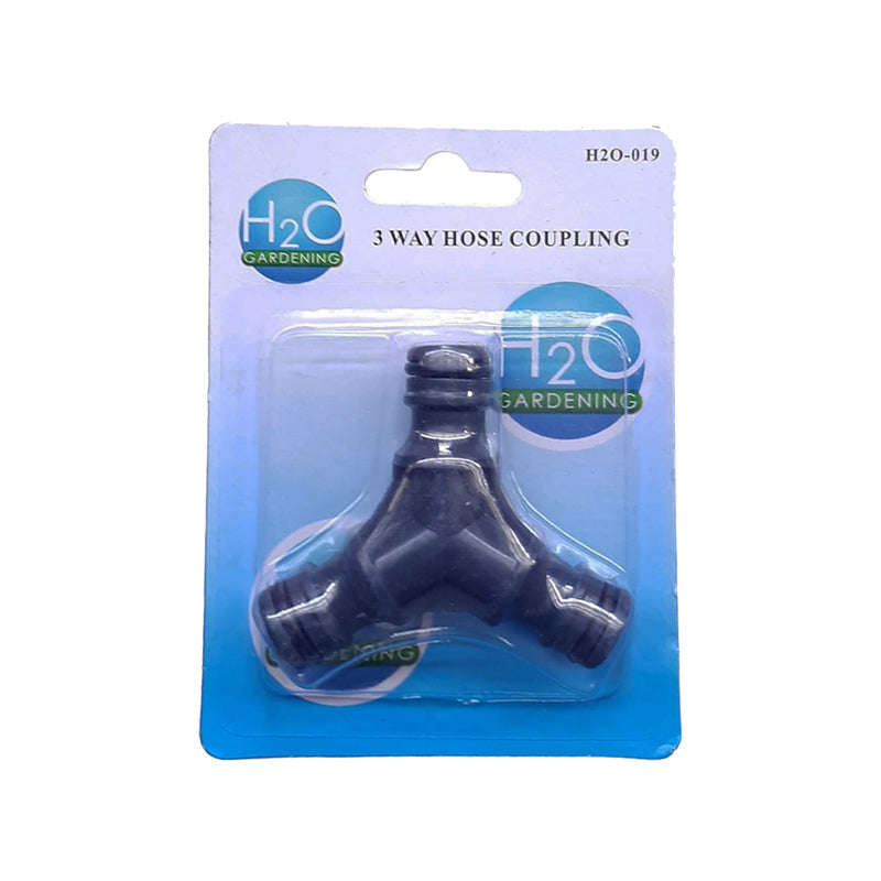 H20 Garden Hose Coupling 3 Way Split Water Flow