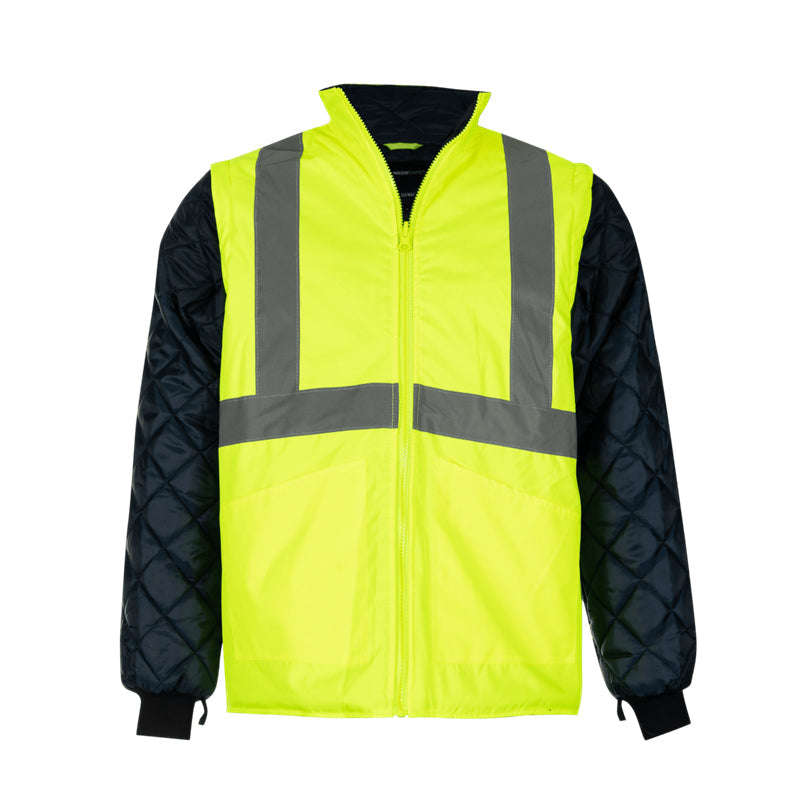 PIONEER SAFETY Jacket Parka 5 In 1 Lime/Navy