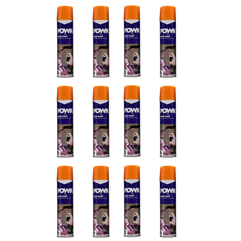POWR Spray Paint STD 300ml STD Orange ( 12 Pack )