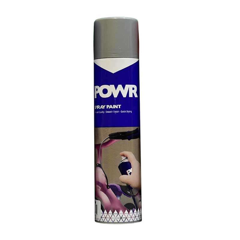 POWR Spray Paint Metallic Silver 300ml ( 2 Pack )