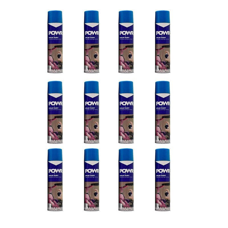 POWR Heat Resistant Spray Paint Blue 300ml ( 12 Pack )