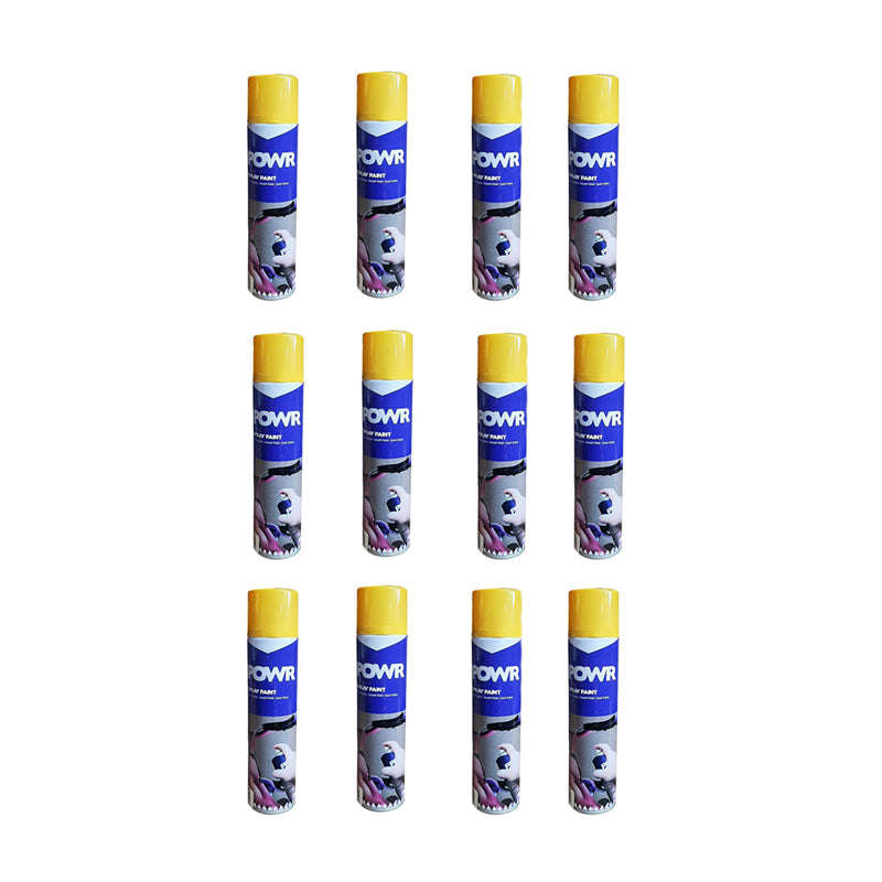 POWR Spray Paint Fluorescent Yellow 300ml ( 12 Pack )
