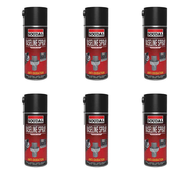SOUDAL Lubricant Vaseline Anti Oxidation Spray Transparent 400ml ( 6 Pack )