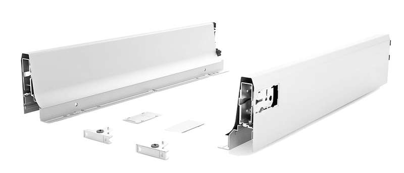 ROCO Drawer Runner Kit White 500mm With Double Gallery Rail Set