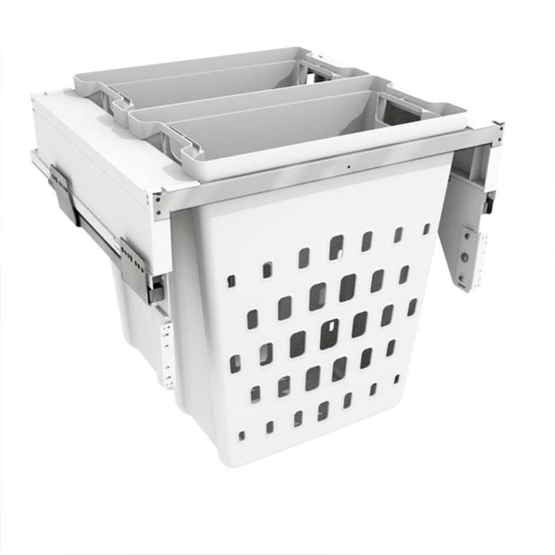 ROCO Pull Out Laundry Bin (600mm Base) White 80 Litre