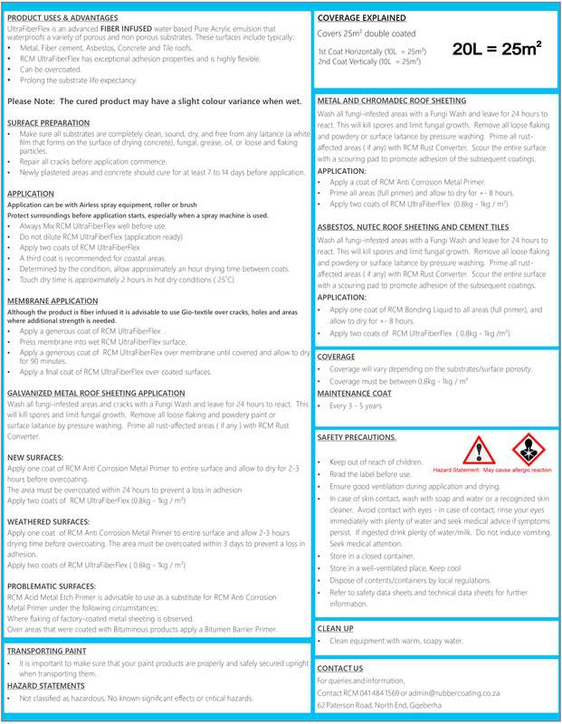 RCM Ultra Fibre Flex Waterproofing System