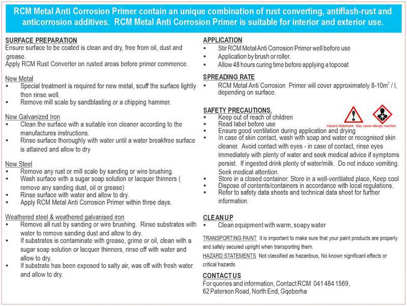 RCM Metal Anti Corrosion Primer