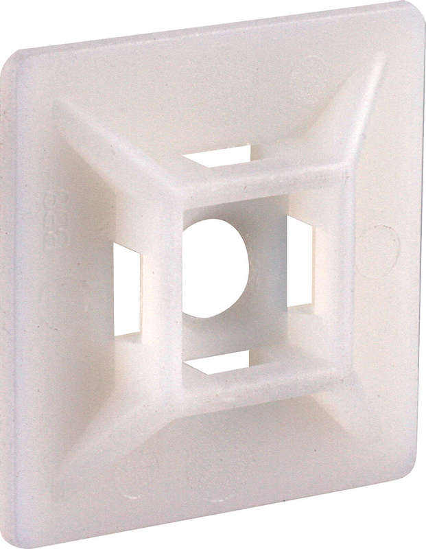RUWAG Mount Pad Cable Ties White 19mm x 19mm  ( Pack of 10 )