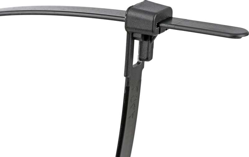 RUWAG Reusable Cable Ties Black 7.6mm x 150mm ( Pack of 10 )