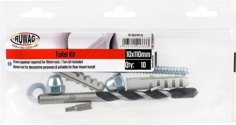 RUWAG Toilet Installation Kit 10mm x 110mm