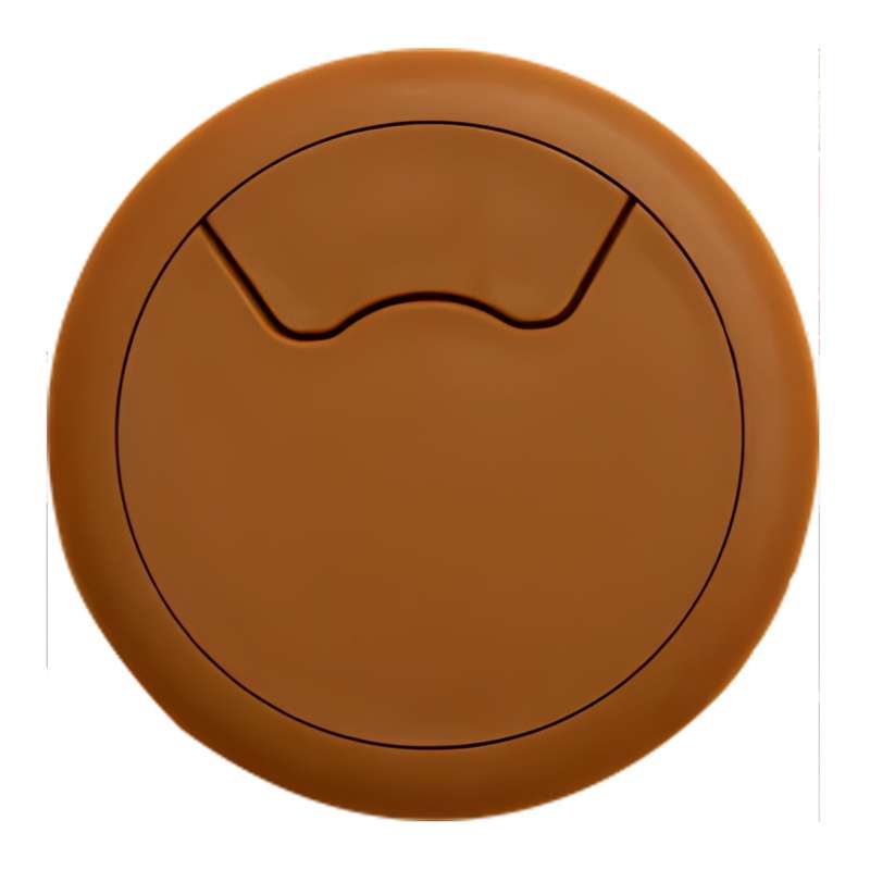 ROCO Round Cable Management Desk/Counter Port Oak 64mm