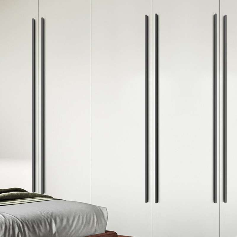 ROCO T Strip Cupboard Handle Brushed Matt Black  150mm