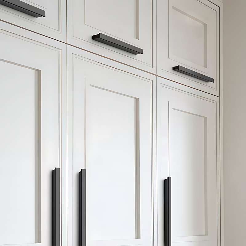ROCO T Strip Cupboard Handle Brushed Matt Black  150mm
