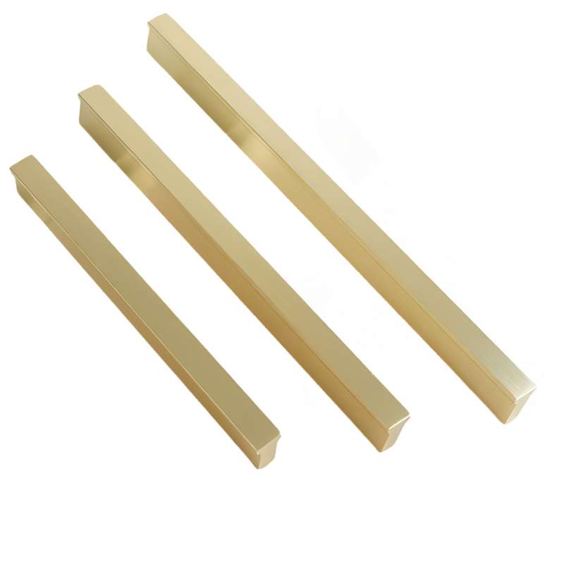 ROCO T Strip Cupboard Handle Brushed Brass 600mm